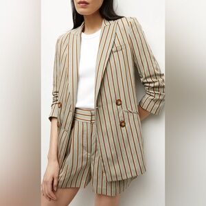 Veronica Beard
Kiernan Striped Double-Breasted Jacket
